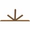 Ekena Millwork Saratoga Timber Gable Bracket, Western Red Cedar, 72"W x 39"H x 1 1/2"D x 3 1/2"F, 13/12 Pitch GBW072X39X0204SAR00SWR - alternate 2